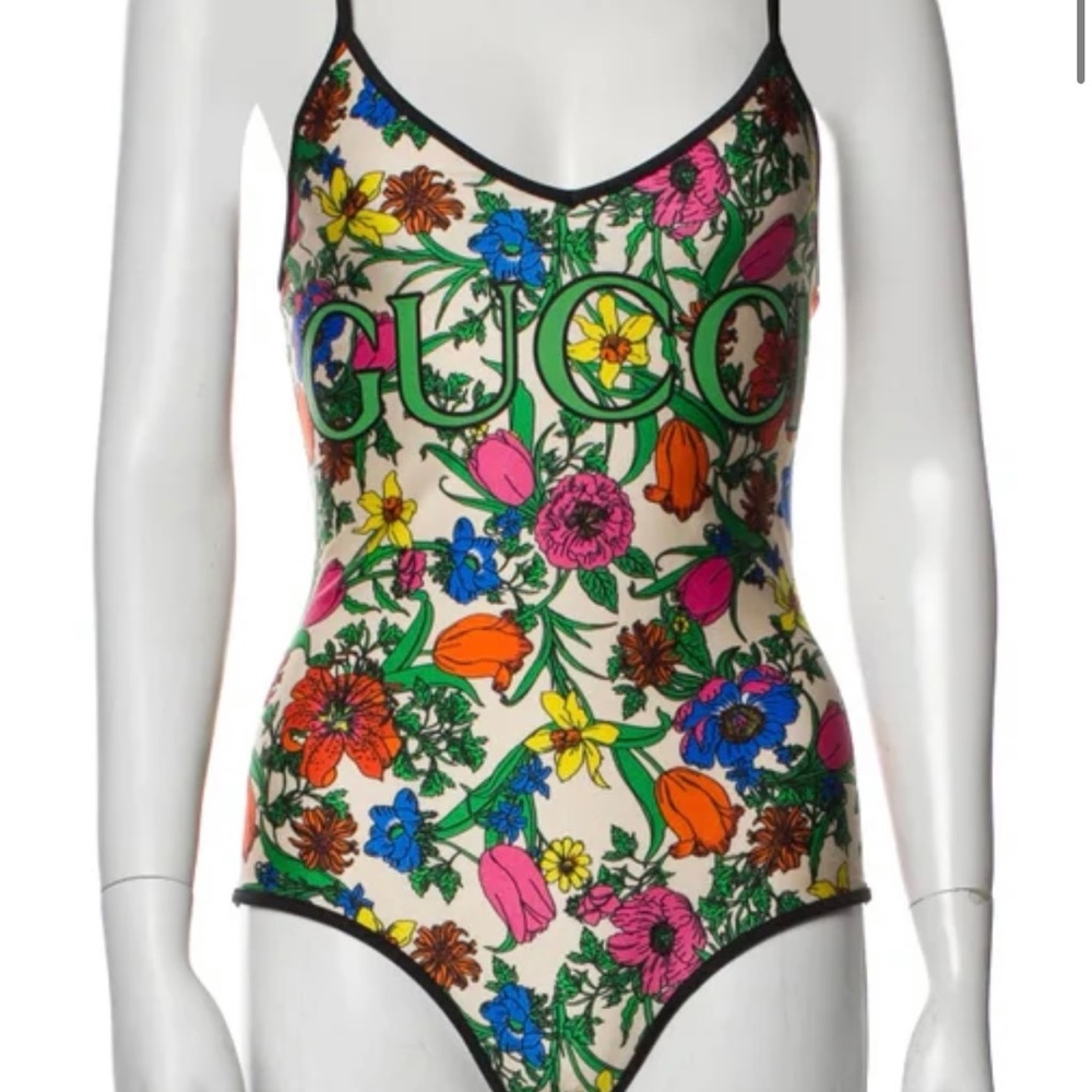 Gucci swim. Worn once. Duffel bag included.